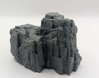 Impresiones 3D de terrenos de acantilados irregulares (juego de 8 piezas) / Escenografía para juegos de guerra de mesa / Terreno para D&D Warhammer