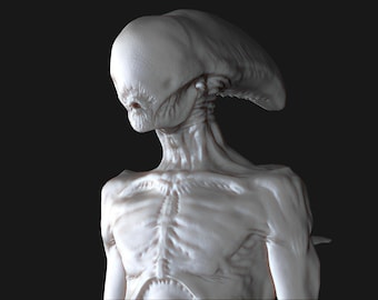 Figura coleccionable Neomorph – Modelo de exhibición de ciencia ficción pintado a mano