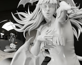Impresión 3D de Morrigan Aensland inspirada en Darkstalkers