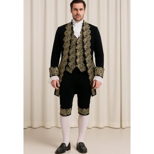 18th Century Rococo Nobleman Costume: Baroque Embroidered Suit