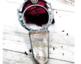 Quartz And Labradorite Necklace