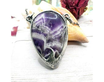 Amethyst Crystal Necklace Handmade