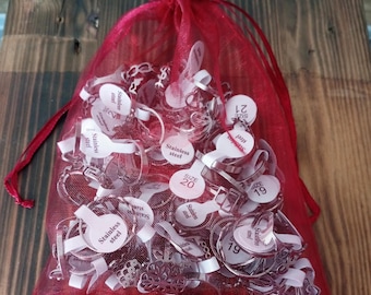 Set mit 20 Edelstahlringen | Beutel mit geheimnisvollen Edelstahlringen | Elegantes Schmuckgeschenk | Verstellbare Ringe in verschiedenen Größen