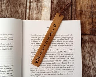 8th anniversary, Bookmark, bronze anniversary gift, gift for him or her, gift for couple, forged and hammered bronze bookmark,