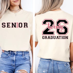 Senior 2026 Graduation Shirt, Senior 2026 Gift Class of 2026 Senior Shirt, Gift for Her Him 2026 Senior Coquette Shirt, Back to School Shirt