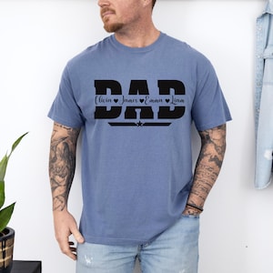 Personalized Dad Shirt, Custom Name Father’s Day Shirt, Gift for Him from Kids Wife, Papa Birthday Tee, Best Father Day Gift, Gift for Dad