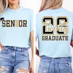 Senior 2026 Comfort Colors® Shirt, Graduation 2026 Shirt, Graduation Gift, Back and Front Senior 2026 Shirt, Class of 2026, High School Tee
