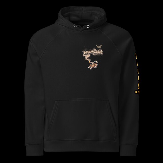 Astronaut Origami Hoodie, Space Streetwear, Cosmic Crane Print Pullover