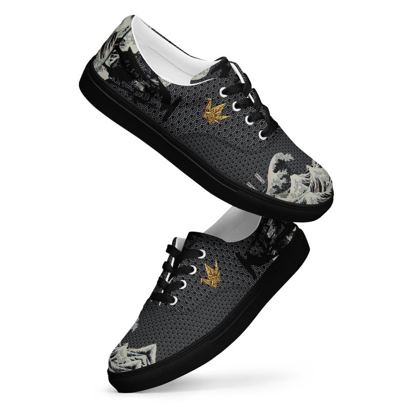 Dragon Canvas Sneakers Men Women | Art Print Low Top Shoes | Unisex Lace Up Trainers | Streetwear Gift | InsaanCadet image 2