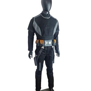 Bo Katan Mandaloian Star Wars Bounty Hunter Flight Suite With Vest And Leather Belt Cosplay Costume