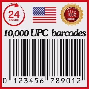 10 000 EAN- och UPC-koder - Lättlästa med UPC - Helt nya!