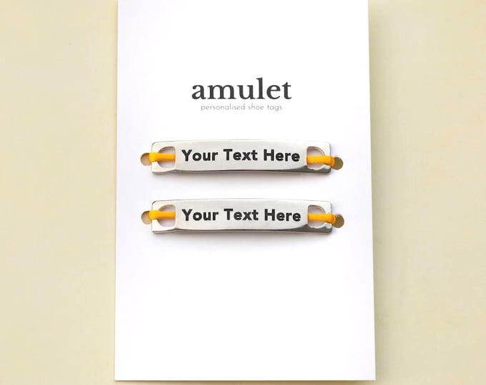 Personalised Pair of Shoe Tags | Motivational Shoelace Charms Running Gift
