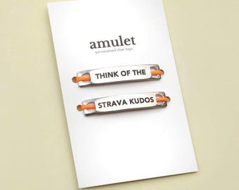 Think of the Strava Kudos | Motivational Shoe Tags Runner Gift