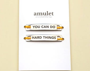 You Can Do Hard Things | Motivational Shoe Tags Runner Gift