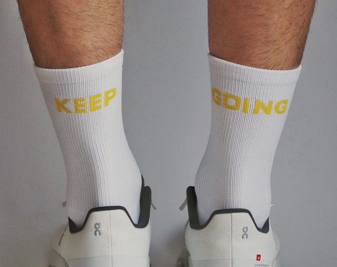 Keep Going Running Socks - Motivational Socks for Runner, Run Gift Idea, Sport Socks