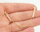 14k Gold Mom Necklace With Kids Names Mothers Day Jewelry Personalized for Mother Necklace one two three 3 4 5 6 7 Names Grandma Grandkids