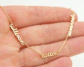 14k Gold Mom Necklace With Kids Names Jewelry Personalized gift for Mother Necklace one two three 3 4 5 6 7 Names Grandma Grandkids