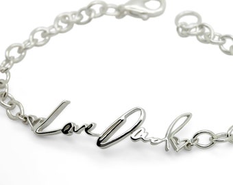 Personalized Memorial Bracelet Handwriting Bracelet, Memorial Jewelry, Personalized Signature Bracelet, Sterling Silver Personalized Jewelry