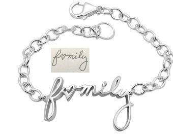 Custom mothers bracelet, Handwritten Bracelet, Personal Jewelry, Personalized Bracelet with Actual Writing, Custom Jewelry, Family Bracelet