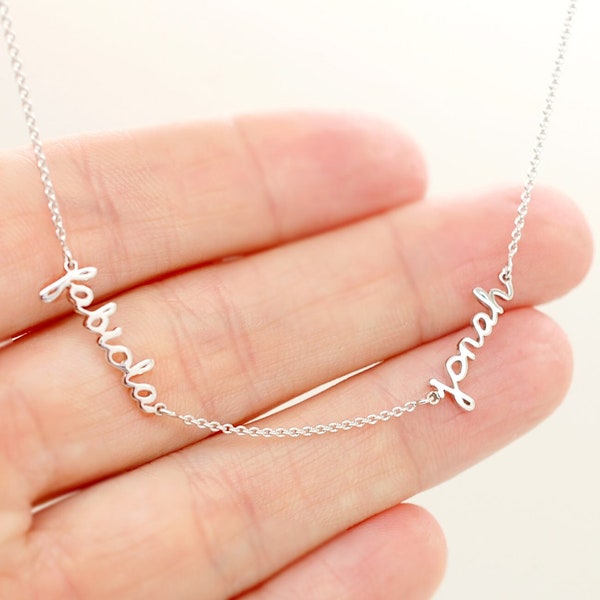Platinum Kids Names Necklace For Mom Christmas Grandma Solid Platinum Necklace for Women Multi Multiple 1 2 3 4 5 6 Names Platinum Jewelry