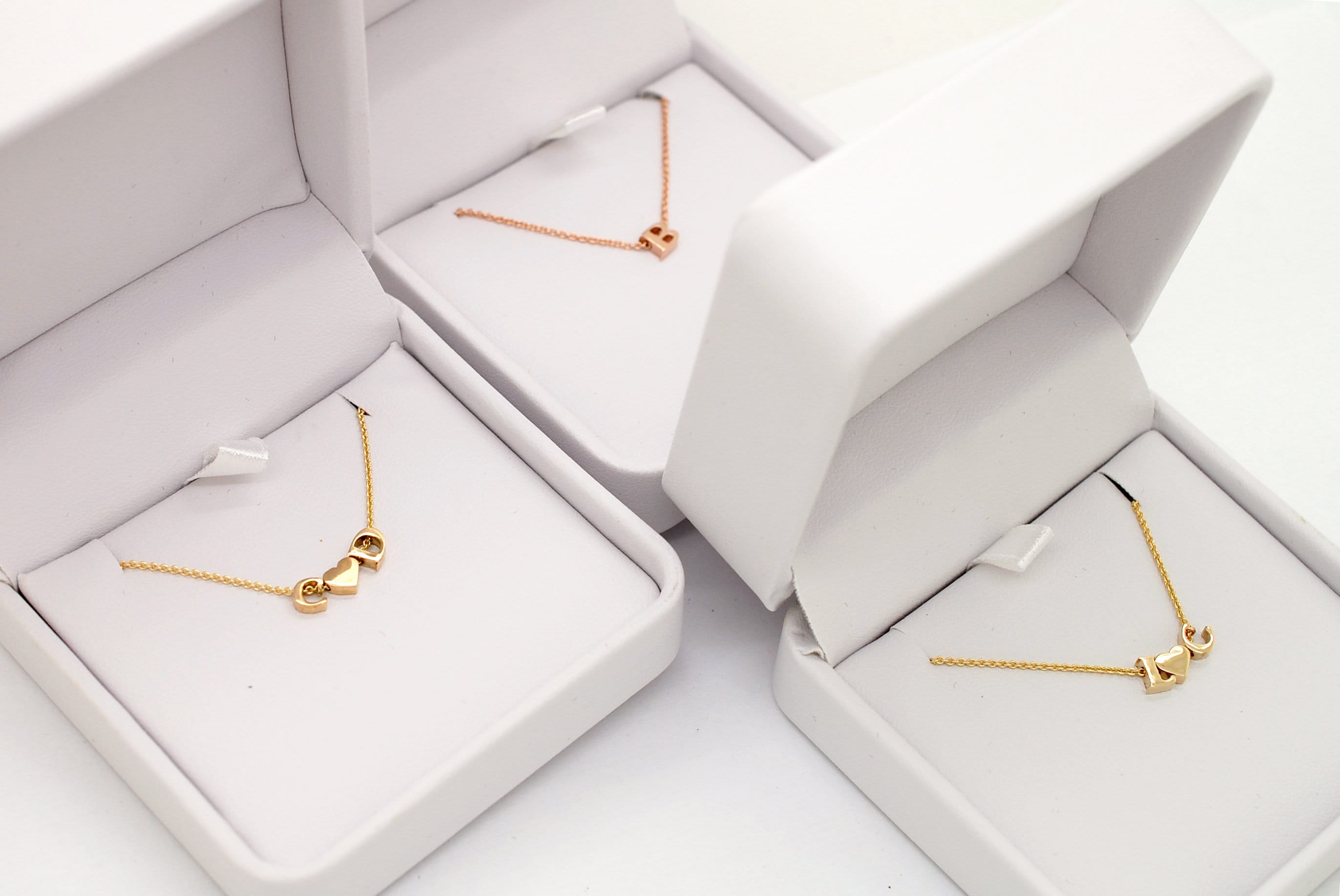 Letter J Necklace 14K Gold Initial J Necklace Real 14k Gold