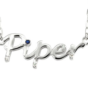 Birthstone Necklace For Mom, New Mommy Gift Personalized Necklace with Name for Grandmother Gift for Grandma