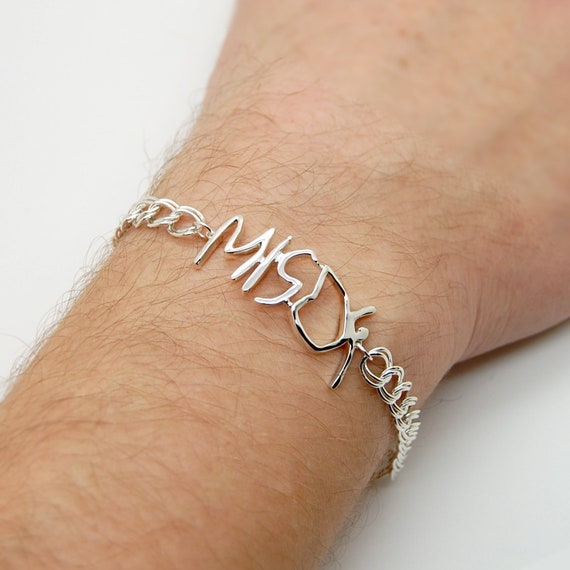 Personalized cheap handwriting bracelet