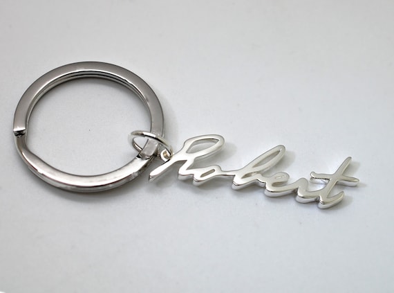 Custom Name Keychain Groom Gift From Best Man Sterling Silver