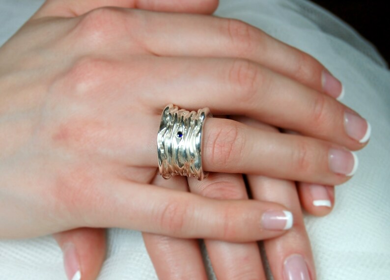 Chunky Silver Ring Solid Silver Ring Big Silver Ring Etsy