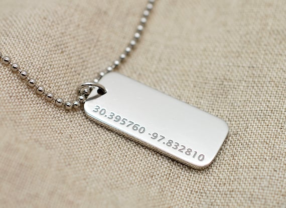 mens platinum dog tags