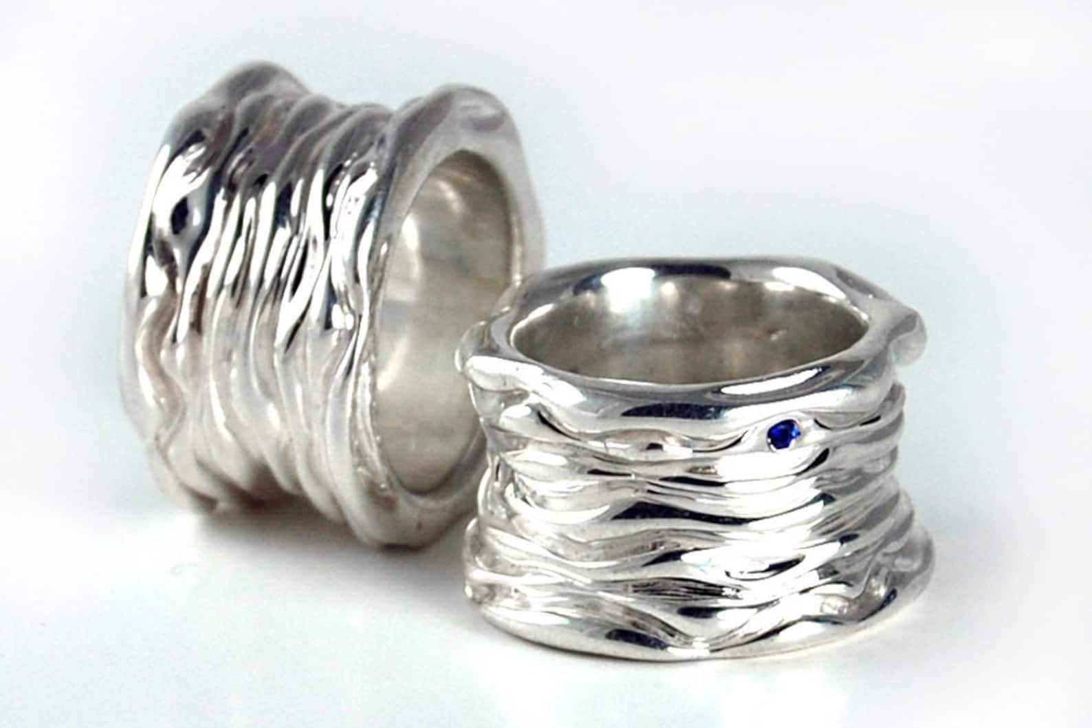 Chunky Silver Ring Solid Silver Ring Big Silver Ring Etsy