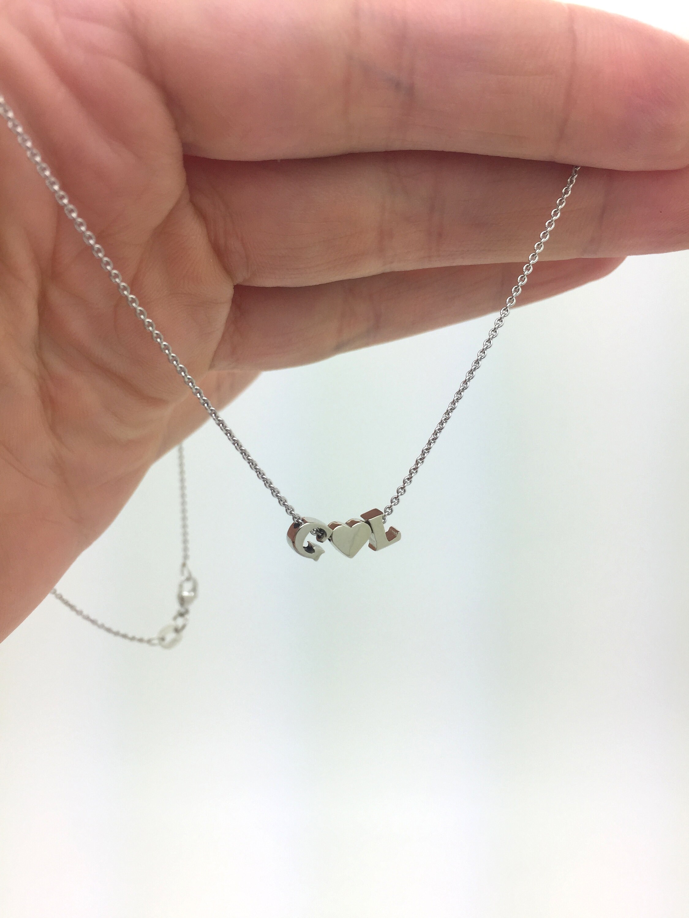 Letter G Necklace 14K Gold Initial G Necklace Tiny Mini - Etsy