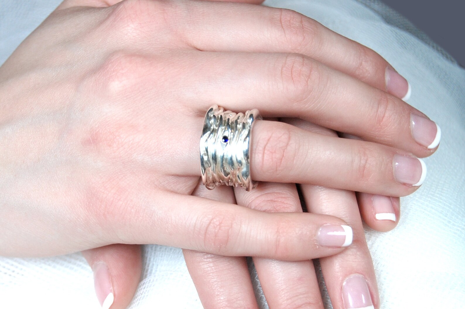 Chunky Silver Ring Solid Silver Ring Big Silver Ring - Etsy