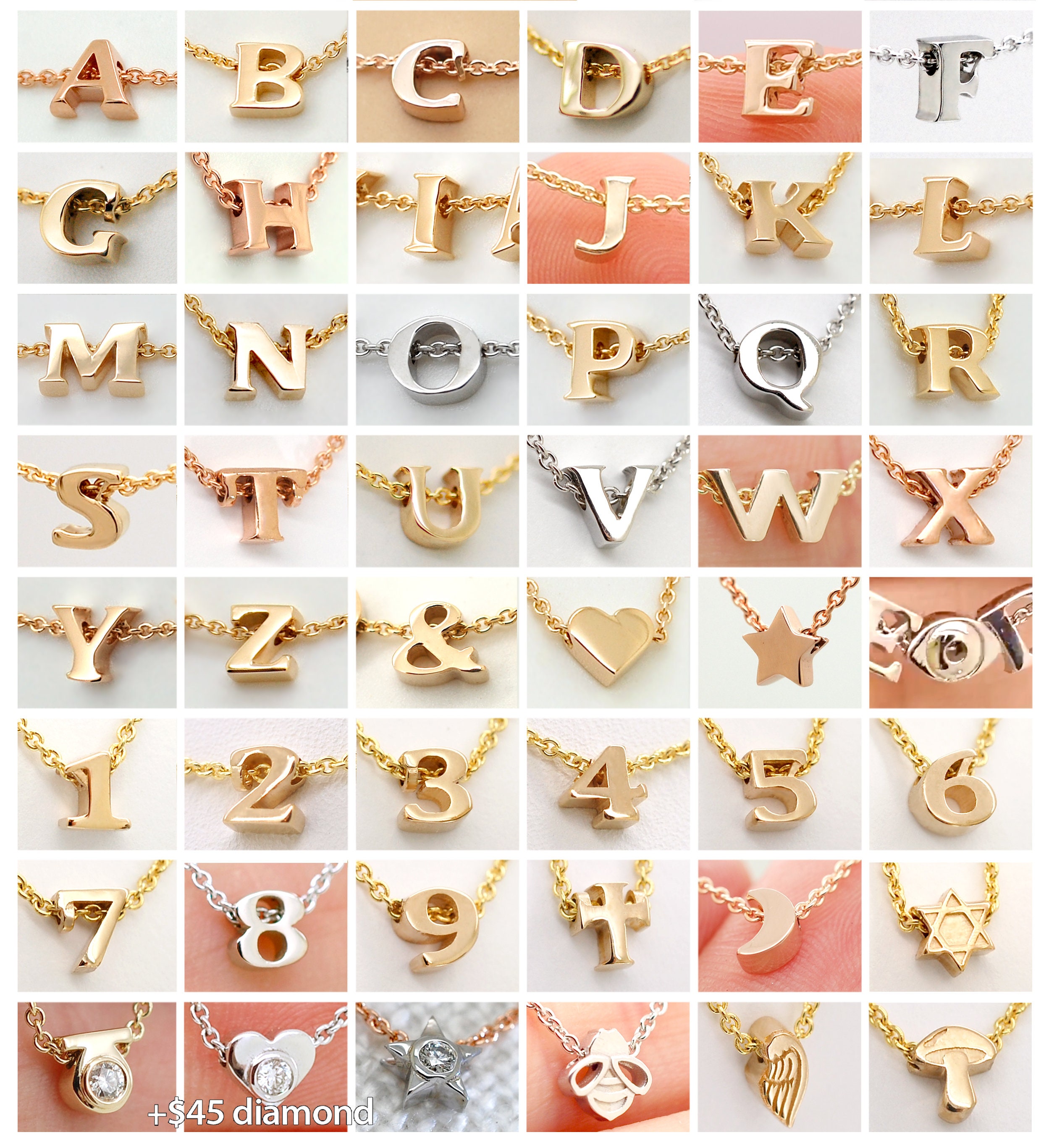 Puffy Letters A-Z Charms  HART Custom Charm Jewelry