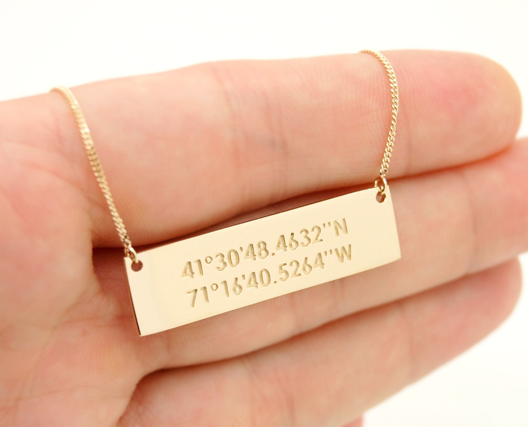 14k gold on sale coordinates necklace