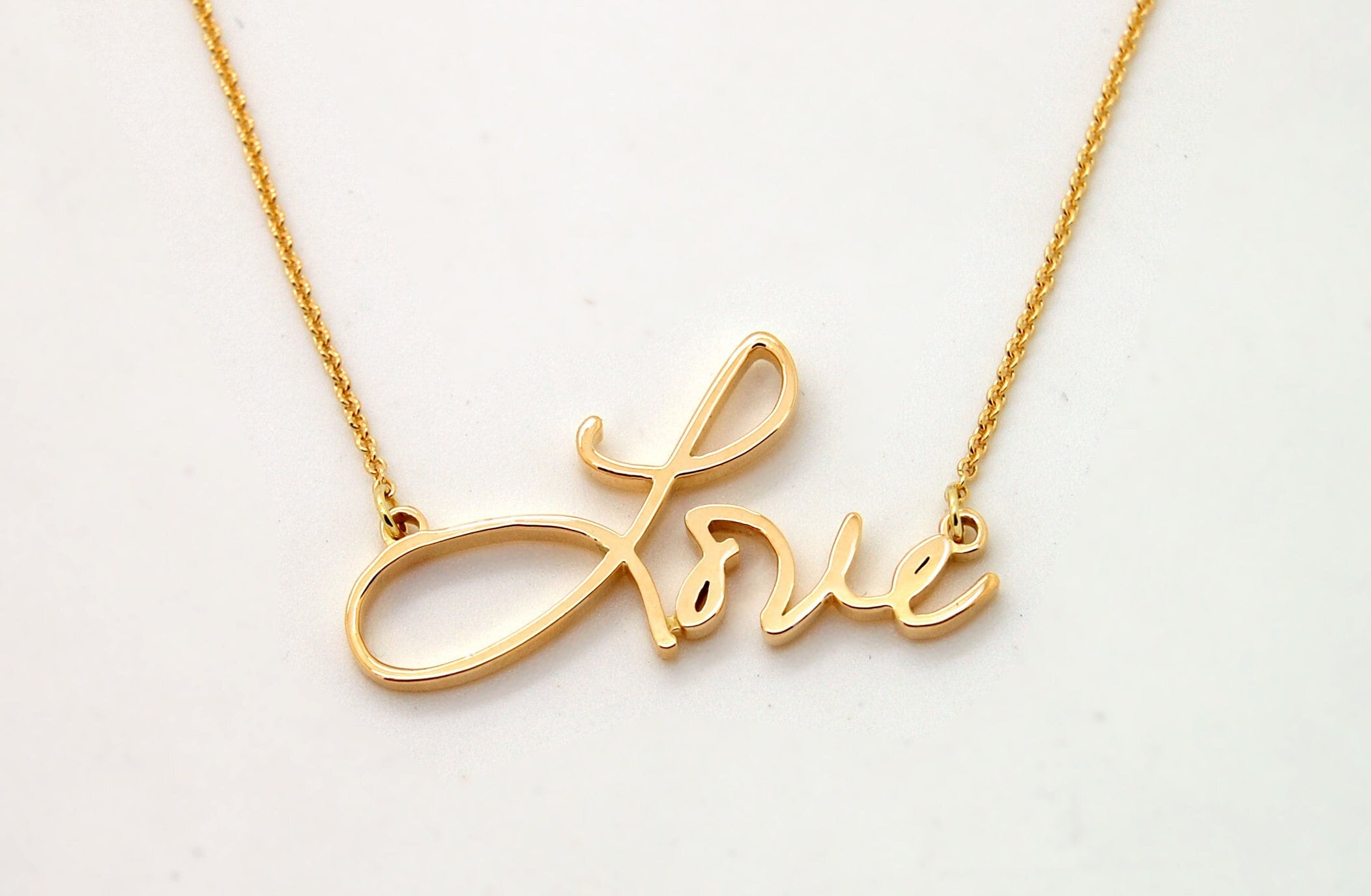 18K Gold Necklace Name Necklace With 