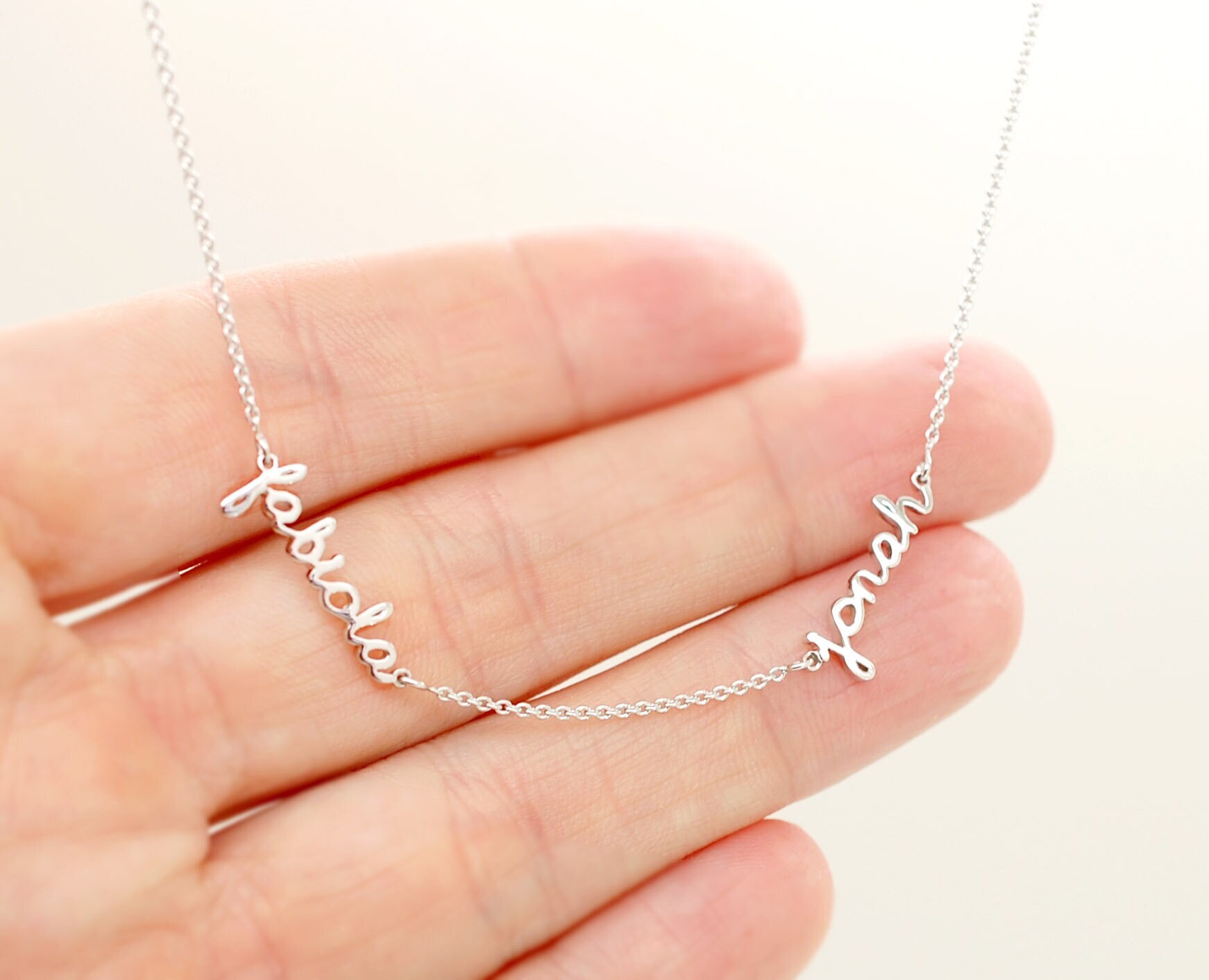 Platinum custom 2024 name necklace