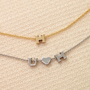 Letter H Necklace 14K Gold Initial H Necklace Jewelry Gift for Grand Daughter Mom Gift Personalized Jewelry