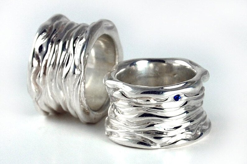Heavy Silver Ring, Wide Silver Band, Thick Silver Band, Sterling Silver ...