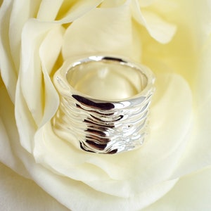 Chunky Silver Ring, Solid Silver Ring, Big Silver Ring, Sterling Silver ...