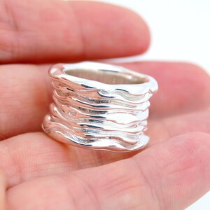 Chunky Silver Ring, Solid Silver Ring, Big Silver Ring, Sterling Silver ...