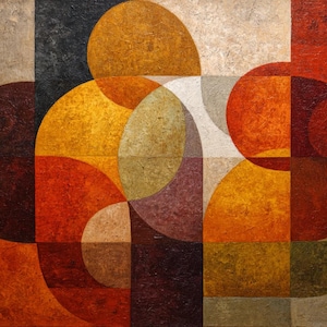Sunset Geometry – Warm Abstract Wall Art