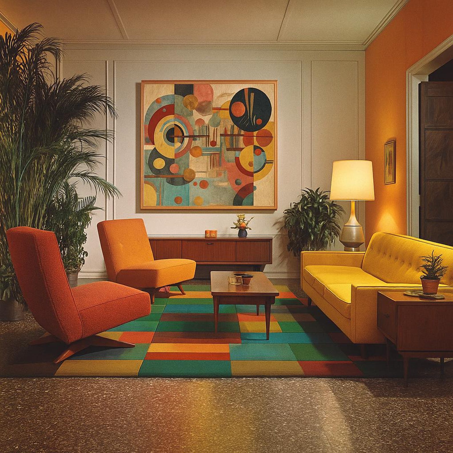 Retro Orbit – Bauhaus Geometric Print - Etsy