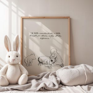 Classic Winnie The Pooh quote Nursery Art Prints Gender Neutral nursery Wall Art Digital Download Print #5
