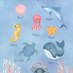 Under the Sea Classroom Poster – Watercolor Ocean Animals Printable ...
