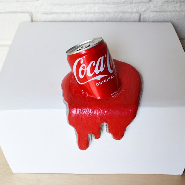 Melted Coca-Cola Can Surreal Pop Art Sculpture