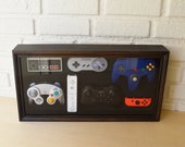 Nintendo Complete Controller History Decor Shadow Box Framed