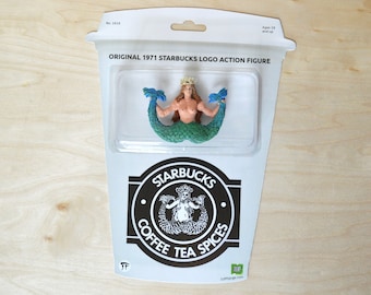Starbucks Mermaid 1971 Logo Action Figure - Handmade toy