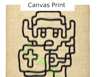 Legend of Zelda Canvas Art- Link Art Print - Nintendo NES Video Game Decor