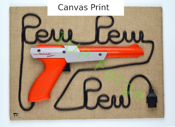 Nintendo Zapper Gun Canvas Print Pew Pew Pew Nintendo Art Print